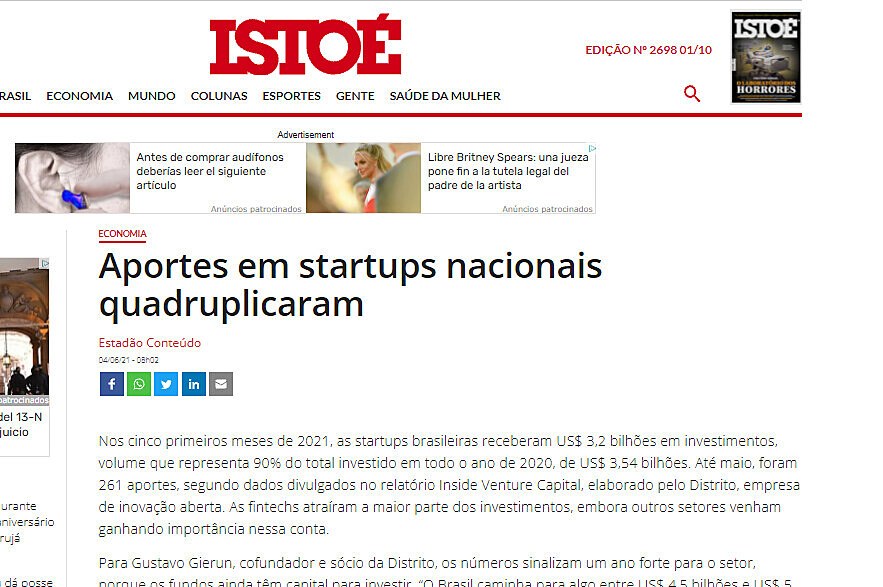 Aportes em startups nacionais quadruplicaram